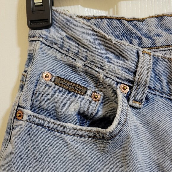 Vintage Calvin Klein Relaxed Fit Denim Mom Jeans Size 2, Light Blue - Picture 4 of 5